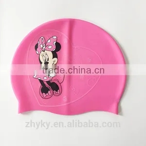Silicone Cartoon Swim Cap for Kids thumbnail-2