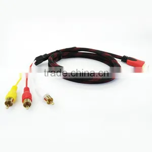 Factory Customized 1.5m/5ft Hdmi to av Adapter Cable for Computer/monitor/projector/home Theater thumbnail-6