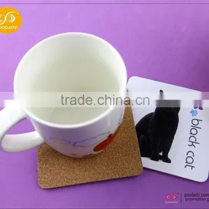 Gift Set Promotional OEM Designed Custom Blank Beer MDF Cork Coaster thumbnail-6