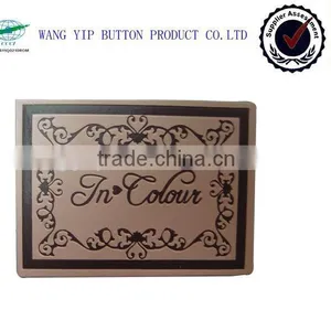 Engraved Decorate Garment Brown Leather Patch thumbnail-1