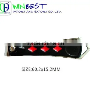 Exposy Classic Black Nail Clipper/ Culticle Clipper With Red Diamonds Decoration thumbnail-1