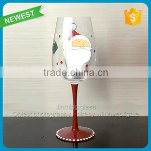 Handpainted Drinking Glass Goblet Cup Red Wine Drinking Glass Cup Long Stem Goblet Glass thumbnail-5