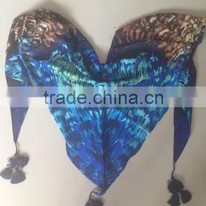 Viscose Pompom Printing Fashion Custom-made OEM Scarf for Promotion thumbnail-1