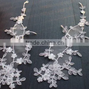 Extra Large Crocheted Lace Applique For Bridal,Lace Applique Patch thumbnail-4