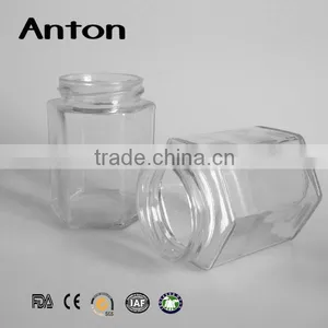 Various Capacity Footed Glass Storage Jar Sauce Bottles With Lid thumbnail-6