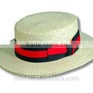 Wholesale Big Bow Customaize Boater Straw Paper Skimmer Hats thumbnail-1