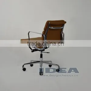 Replica Charles Soft Pad Office Chair- Light Brown Color Genuine Leather thumbnail-5