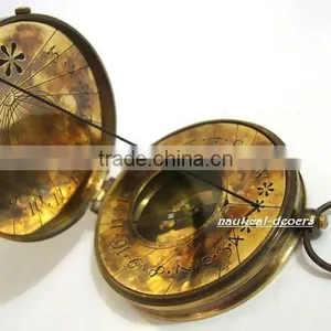 Nautical Brass Compass Sundial Pendant/ Nautical Pendant / Mini Calender Sundial FOR PENDANT thumbnail-1
