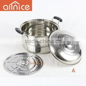 Allnice- New Large Stainless Steel One/double Layer Cooking Steamer Pot for Sale thumbnail-5