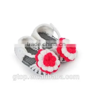 Wholesale Baby Handmade Crochet Shoes Supplier for 1-10 Months Old S-0027 thumbnail-1