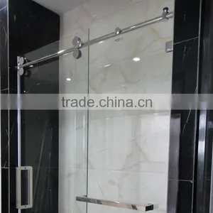 Stainless Steel Door Design Hanging Rollers 10mm Glass Shower Door D31A thumbnail-4
