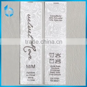 Woven Satin Ribbon Double Printed Swimwear Clothing Care Label thumbnail-1