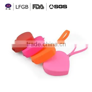 China Manufacturer Promotion Silicone Cheap Handbags Online / Lady Handbag in Heart Shape FDA / LFGB thumbnail-6