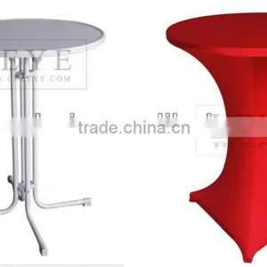 Factory Direct High Quality LED Foldable Cocktail Table Bar Table Bistro Table With Stretch Cover Quality Choice thumbnail-1