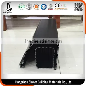 SGB Black PVC Rain Gutter For Rain Water Drainage System thumbnail-1
