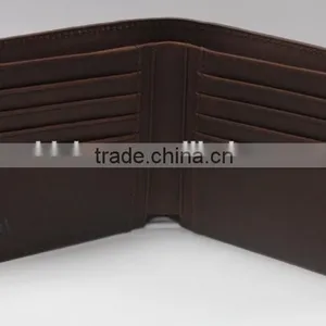 2016 Wholesale New Fashion Promition Genuine Leather Men's Wallet With Customized Logo thumbnail-4