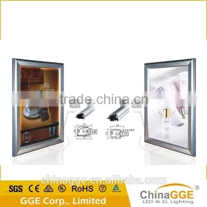 Long Using Life Snap Aluminum Edge Display Light Box for Cabinet Restaurant thumbnail-4