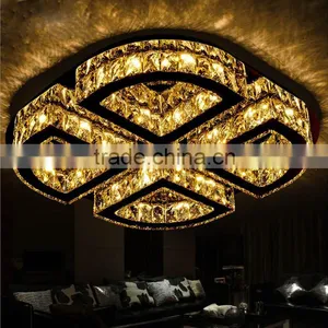 Hot Selling 60W LED Ceiling Lamp Stainless Steel K9 Crystal Decoration Ceiling Lamp thumbnail-1