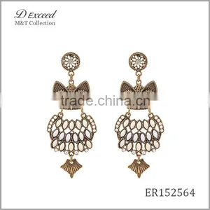 Wholesale Jewelry New Designs Ladies/Women's Vintage Ethnic Bohemian Earrings Owl Gold/Silver Plating Drop Earrings thumbnail-2