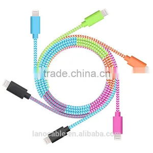 Fashionable Custom MFi Nylon Braided 8pin Data Cable for I6s thumbnail-4