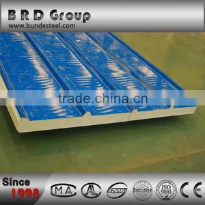 Corrugated High Quality Exterior Polyurethane Sandwich Roof Panel thumbnail-2