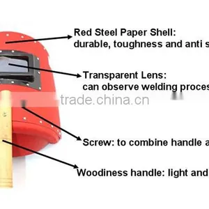 Eastnova FS001 Handheld Red Steel Paper Miller Welding Mask thumbnail-3