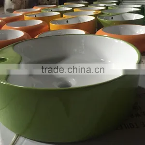 Colorful Light Color Design Above Counter Art Basin thumbnail-3