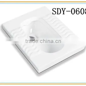 High Quality White Ceramic Squatting wc Pan Toilet Bathroom Squatting Pan thumbnail-1