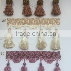 [YZLACE] Tassels Lace Curtains Wholesale 10014 thumbnail-1