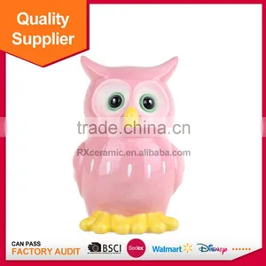 Hot Selling Creative Ceramic Animal Owl Piggy Bank as Children Gift thumbnail-1