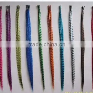 Wholesale Fashion Feather Hair Extension Synthetic Grizzly Feather Hair Extension thumbnail-5