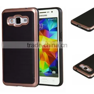 C&T Heavy Duty Brushed Metal Texture Hybrid Dual Layer Slim Protector Case Cover for Samsung Galaxy Grand Prime G530 thumbnail-1