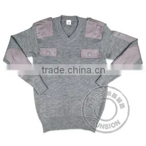 Commando Military Sweater Pullover 100% Wool Spandex Rib Neckline thumbnail-1
