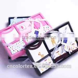 China Baby Clothing 8PCS Set Gift Box Romper Pants Hat Bib Towel thumbnail-1