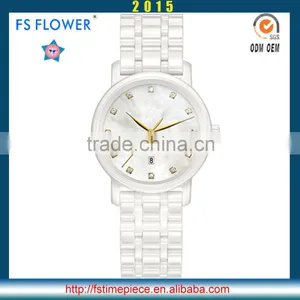 FS FLOWER - 2016 New Watch Pure White Ceramic Watch Gift For Valentine's Day thumbnail-4