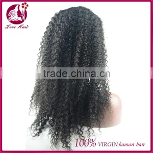 Unprocessed Elastic Band European Hair Glueless Full Lace Wig Great Lengths Hair Wigs Human Jerry Curl Hair Wigs thumbnail-4