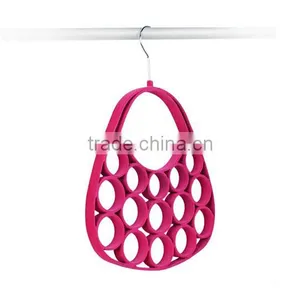Velvet Flocked Scarf Tie Hanger, Purse Style thumbnail-6