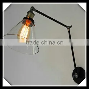 Hot Sell Vintage Wall Lamp Retro Clear Glass Shade Edison Pendant Light With CE thumbnail-2