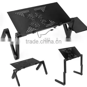 Portable Folding Multipurpose Laptop Stand With Cooler Fan ,adjustable Laptop Desk Cooler Stand thumbnail-1