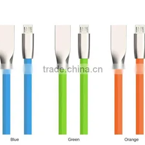 3D Zinc Alloy Head Candy Color 2.4A Fast Charging Usb Data Cable for Ios&Android thumbnail-1
