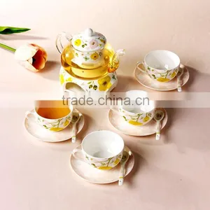 Hot Sale Good Quality Creative Customized Bone China Ceramics Tea Set thumbnail-2