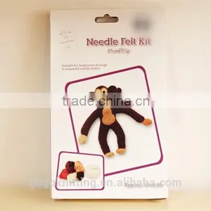 2016new DIY Craft Kit for Lovely Cute Monkey Dry Needle Felting Kit thumbnail-3