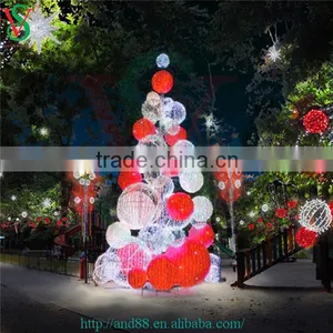 Large Led Christmas Ball Motif Lighting Artificial Tree for Shopping Center thumbnail-3