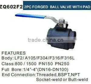 2PC FORGED BALL VALVE WITH PAD thumbnail-1
