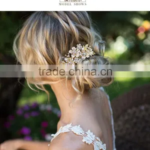 Cheap Price With High Quality Bridal Wedding Wear French Twist Hair Combs thumbnail-2