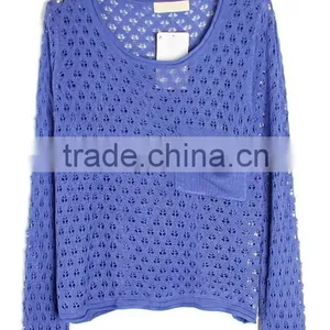 Woman Open Stitch Short Style Tops Sweater thumbnail-1