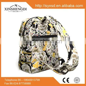 Good Quality Cotton Floral Quilted Casual Organic Back Pack Bag thumbnail-3