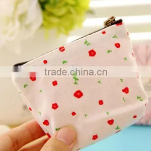 New Women's Small Canvas Purse Zip Wallet Lady Coin Bag thumbnail-3
