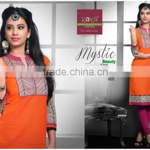 Amazing Multicolor Printed Partywear Kurti thumbnail-1