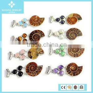 Natural Crystal Agate Druzy Beads With Silver Leaf Pendant Jewellery 2015 thumbnail-6